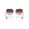 Coach HC7156D Sunglasses, Shiny Silver/Grey Pink Gradient, 60 mm