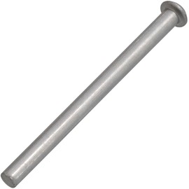 AERZETIX - C62025 - Set of 10 aluminium rivets diameter 3 x 40 mm with semi-circular curved head - full/impact rivets - DIN 660 - silver - non-removable connection leather sheet riveting machine