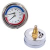 10 BAR Rear Entry 120C Temperature Pressure Gauge 1/4" BSP