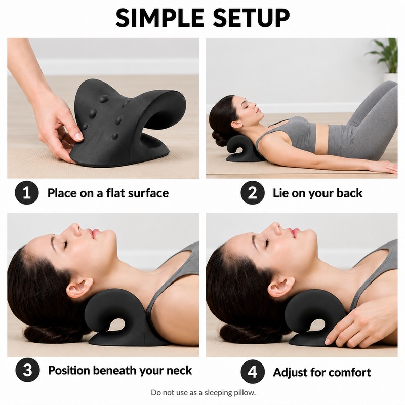 Neck And Shoulder Relaxer Cervical Chiropractic Traction Device Advanced Cervical