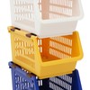 4 Pcs Stackable Storage Baskets, Compact Rolling Storage Baskets Set,