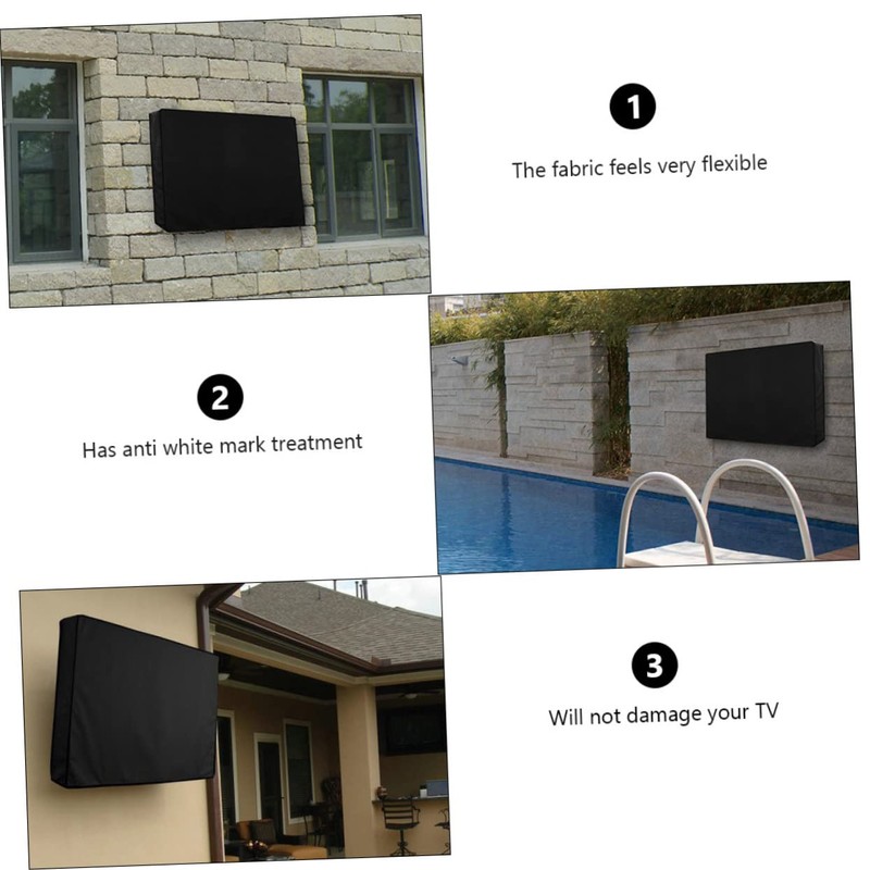 LALAFINA Outdoor Tv Cover Protector with Bottom Cover Flexible Screen