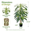 JiaoBaba Artificial Dracaena Tree 4.3FT Dracaena Artificial Plant with Natural