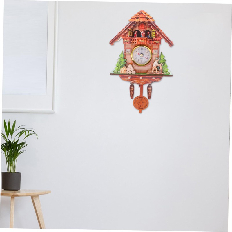 Levemolo Wall Hanging Cuckoo Clock Modern Silent for Home Office