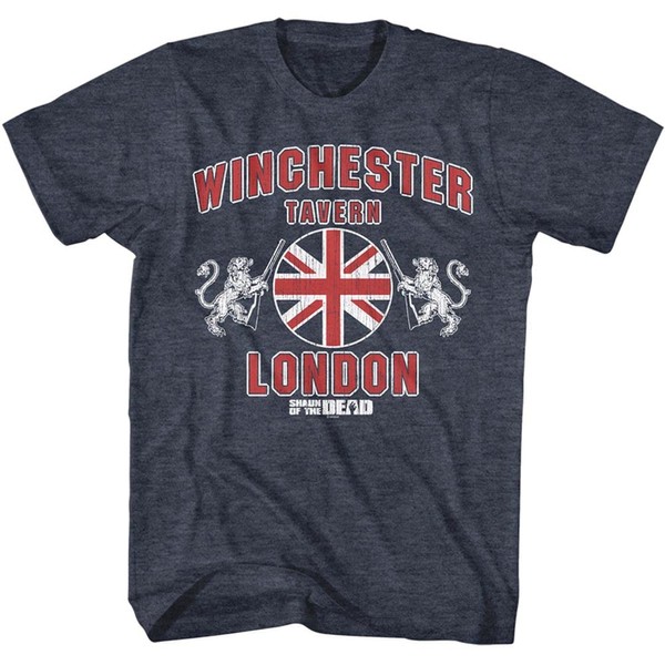 Shaun of The Dead Winchester Tavern London - Camisetas de manga corta para adultos, marino, 3X-Large