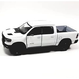 Compatible with Kinsmart Dodge Ram 2019 Eggshell White 1500 Pickup Truck1/46 O Scale Diecast Truck