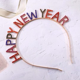 Diademas de Navidad para mujer, con diamantes de imitación, para el pelo, para Año Nuevo, con diseño de árbol de Navidad, Feliz Navidad, tocado