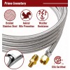 CALPOSE 5FT High Pressure Propane Regulator Hose with Gauge 0~30PSI