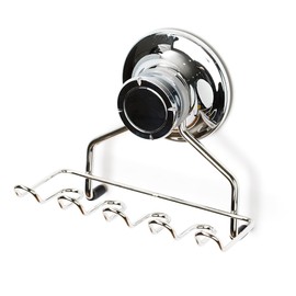 Double Vacuum Suction Holder, Durable Bathroom Organizer, Holds Toothbrush, Razor, Toothpaste (Wired Mini Toothbrush Holder)