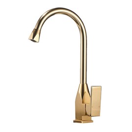 Kitchen Faucet Gray Faucet in Space Aluminium Home Kitchen Cold and hot Vegetable Basin Faucet,Blue (Color : Black)