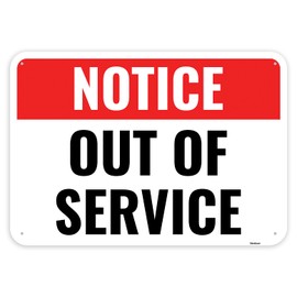 1PC Out Of Service Sign, 10 x 7 Inches - Aluminum - Out Of Order Sign For Bathroom Elevator