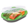 PrepSolutions Steamer for Fish and Veggies, Gray - Durable Kitchen