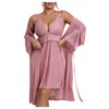 GORGLITTER Women's Plus 2 Piece Robe Pajamas Set Lace Cami