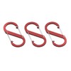 Aluminium S-Shaped Carabiner Hooks, 88mm x 40mm, Set of 3,