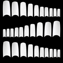 TRIXES 500 White French False Acrylic Nail Art Tips Gel Makeup