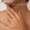 ZHESHY Pack of 3 Gold Silver Ring Women 18 K