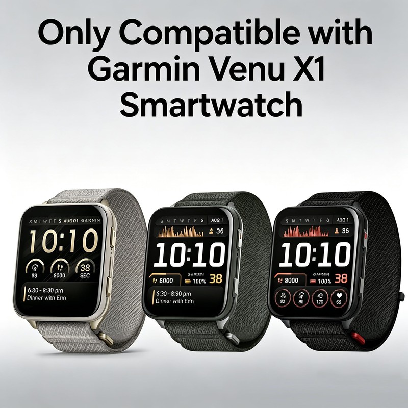 2-Pack Rc-Z Screen Protector Case for Garmin Venu X1 Smartwatch,