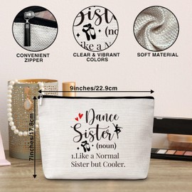 Eyouyeqi Ballet Dancer Makeup Bag, Dance Sister Cosmetic Bags, Dancer Makeup Zipper Pouch Bag, Dance Lover Inspired Gift, Appreciation Dancer Gifts For Women Girls, 05