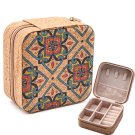 Jewellery Box Small Portable Jewellery Box Mini Jewellery Box Travel Jewellery Box for On the Go Jewellery Storage Organiser of Necklace Ring Bracelet Earrings Jewellery Travel Case for Women (2)