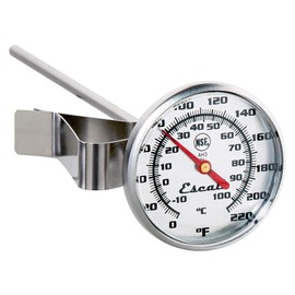 Escali AH3 NSF Certified Commercial Instant Read Large Dial Thermometer W/Clip, Silver