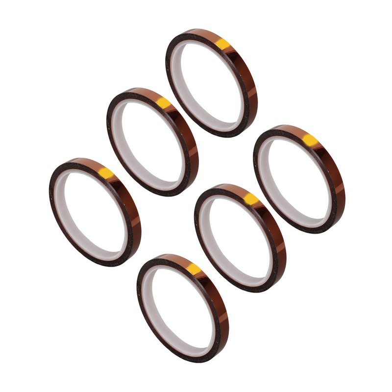 6pcs Heat Resistant Tape Residue Free Polyimide Sublimation Thermal Tape