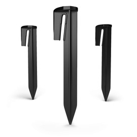 kanoo® Ground Pegs for Robotic Lawnmower Boundary Cable - Ground Hooks for Secure Fixing of Boundary Wire in the Garden - Sturdy Plastic Ground Spikes for Quick Installation in the Ground (100)
