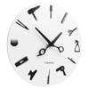 Timelike Barber Equiment Tools Wall Clock Modern Design Barber Shop