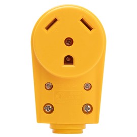 Nema TT-30R 30Amp 125V Female Socket Heavy Duty RV Replacement Socket for Camper Trailer Power Cord. 30A 125V Camper Trailer AC Receptacle Yellow