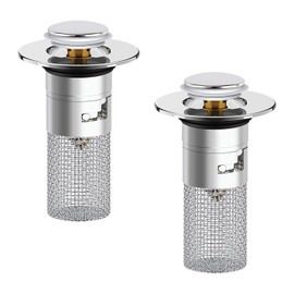 Charming Decoration Bathroom Drain Pop-up Hair Catcher Drain Drain Trash Stopper Prevents Clogging Suitable for Drain Diameter 1.2 - 2.2 inches (3 - 5.5 cm) (For Washbasins (Pack of 2)