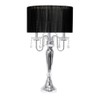 All The Rages Lalia Home 31" Chrome Cascading Crystal Metal