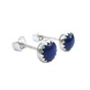 Blue Lapis Lazuli Earrings, Blue Stud Gemstone 5mm Post Earrings