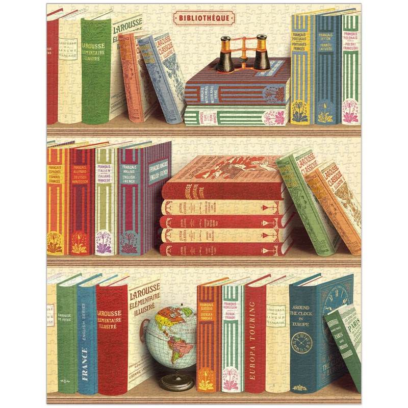 Cavallini - Rompecabezas de 1000 piezas, libros de biblioteca (PZL/libro)