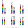 7 Days Rainbow Colour Aluminum Pill Bottle with Carabiner ，Stackable