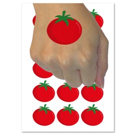 Tomato Garden Fruit Temporary Tattoo Water Resistant Fake Body Art Set Collection - 15 2" Tattoos (1 Sheet)