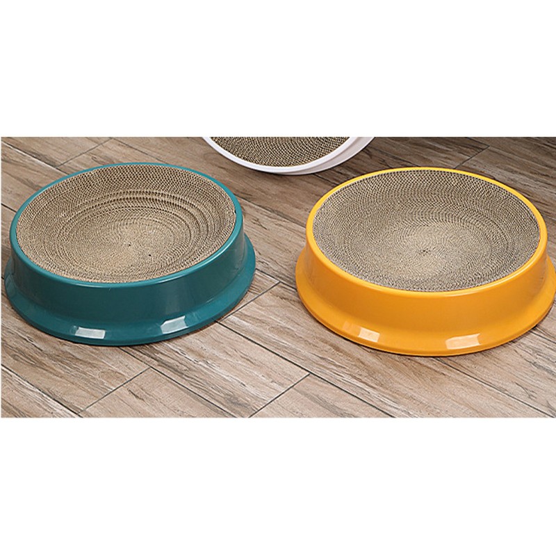 Cat Scratcher Bed with Replaceable Scratching Board Large Round Shape