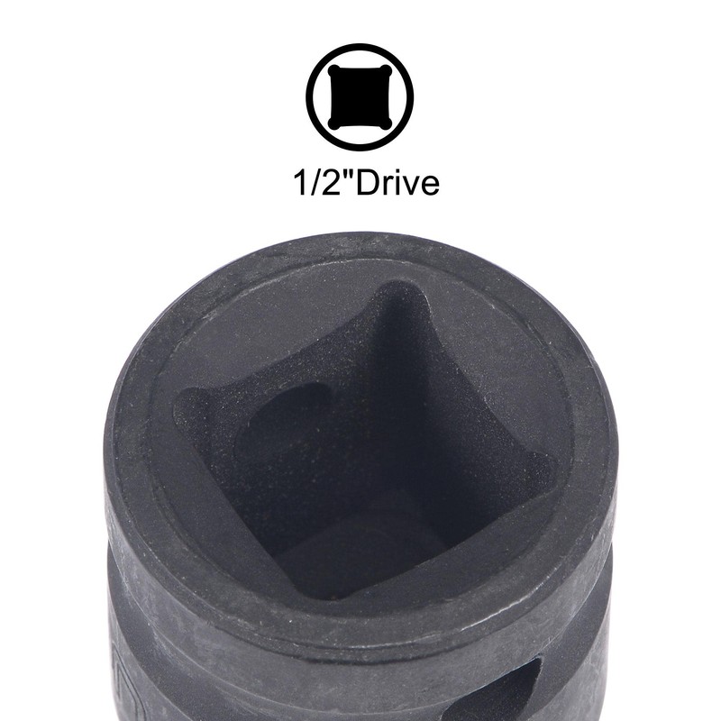 sourcing map 1/2" Drive by 8mm 6-Point Impact Socket, CR-V