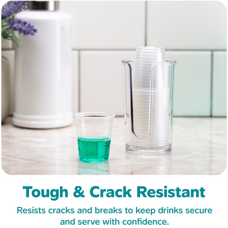 Comfy Package Clear Plastic Cups [3 oz - 100 Count]