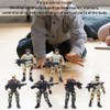 6PCs Movable Military Soldier Police Models with Joint and Weapons