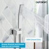 gotonovo Wall Mount Chrome Polished Solid Brass Handheld Shower Head