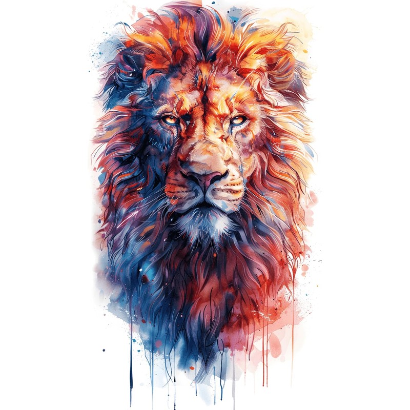 5 Sheets Temporary Lion Tattoos Animal Tattoos Arm Tattoos AI