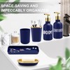 XLHOMO Navy Blue Bathroom Accessories Set -10 Piece Bathroom Accessory