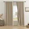 DUALIFE - Cortinas 100 opacas de lino texturizado de 84
