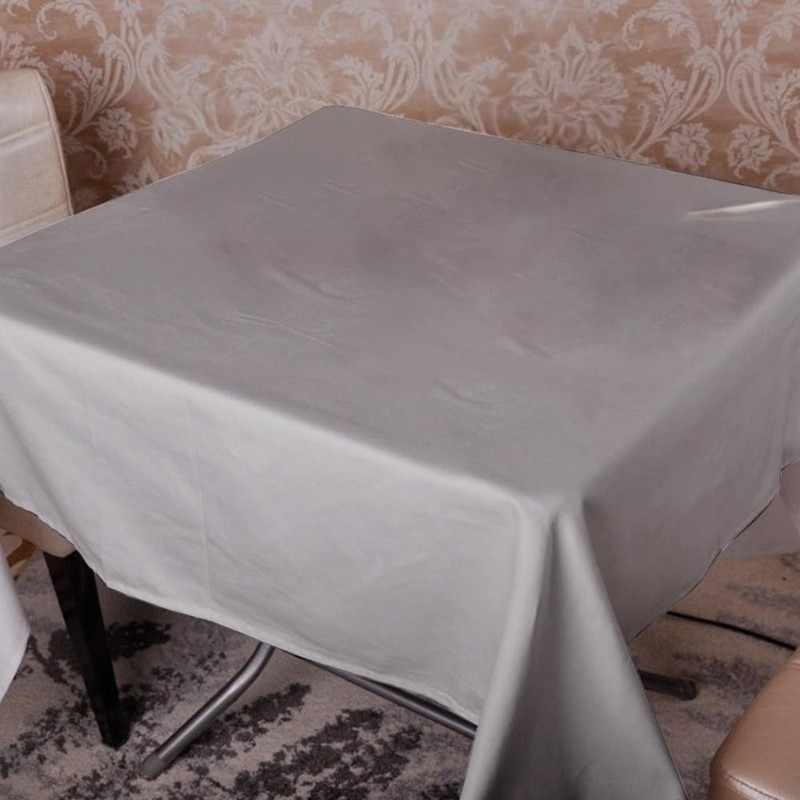 Venuscello 6 x Silver Paper Table Cover Cloths, 90cm x