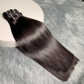 100g Raw Human Hair Single Bundle, 1 Bundle Hair Natural Curly Soft And Silky Silkiest Hair Without Tangles for Black Women (81012 Straight)
