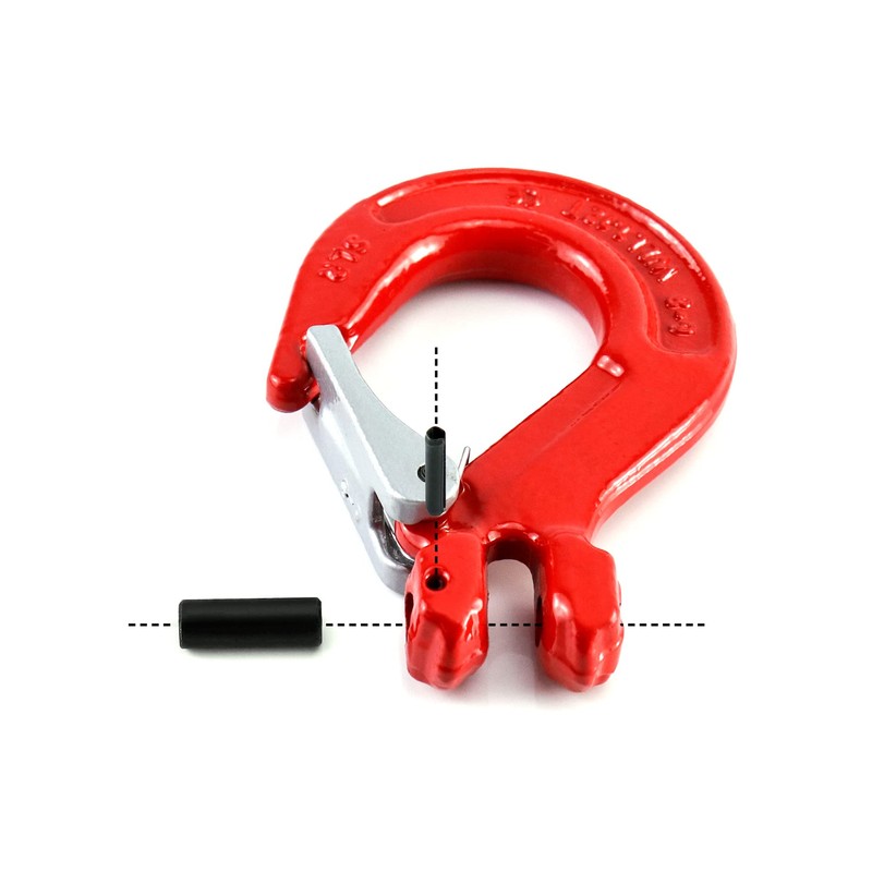 QWORK 5/16" Clevis Slip Hook with Latch, 2 Pack, 2470