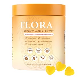Flora Plus Gummies, Advanced Vaginal Support, Vaginal Health Gummies, Ph Balance for Women, Probiotic Vaginigal Health - Promote Healthy Vaginal Odor & Flora, 60 Count