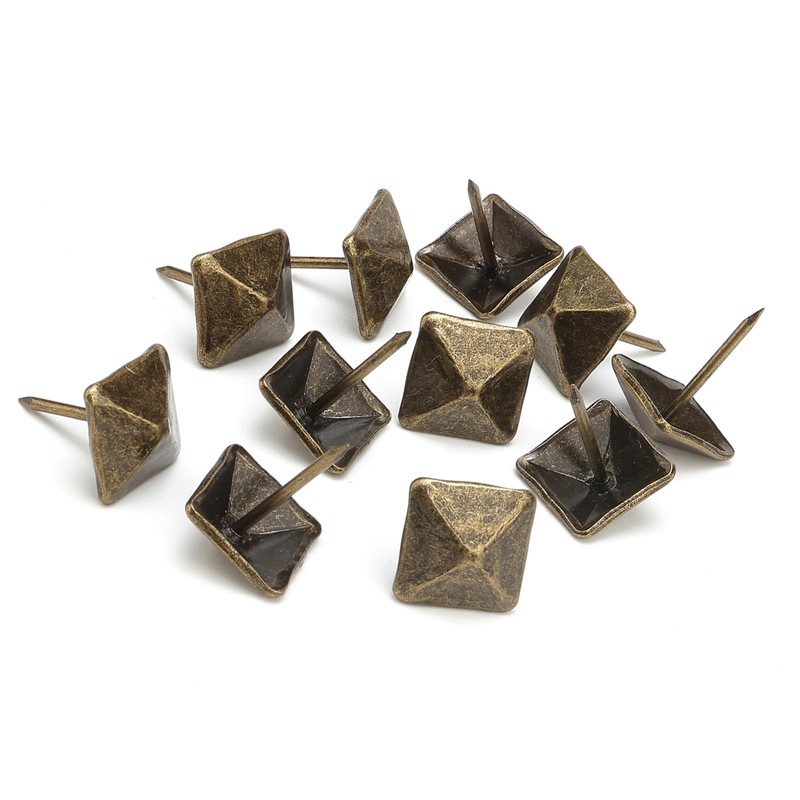 Unxuey 50pcs Upholstery Tacks, Furniture Decorative Thumbtacks, Antique Push Studs