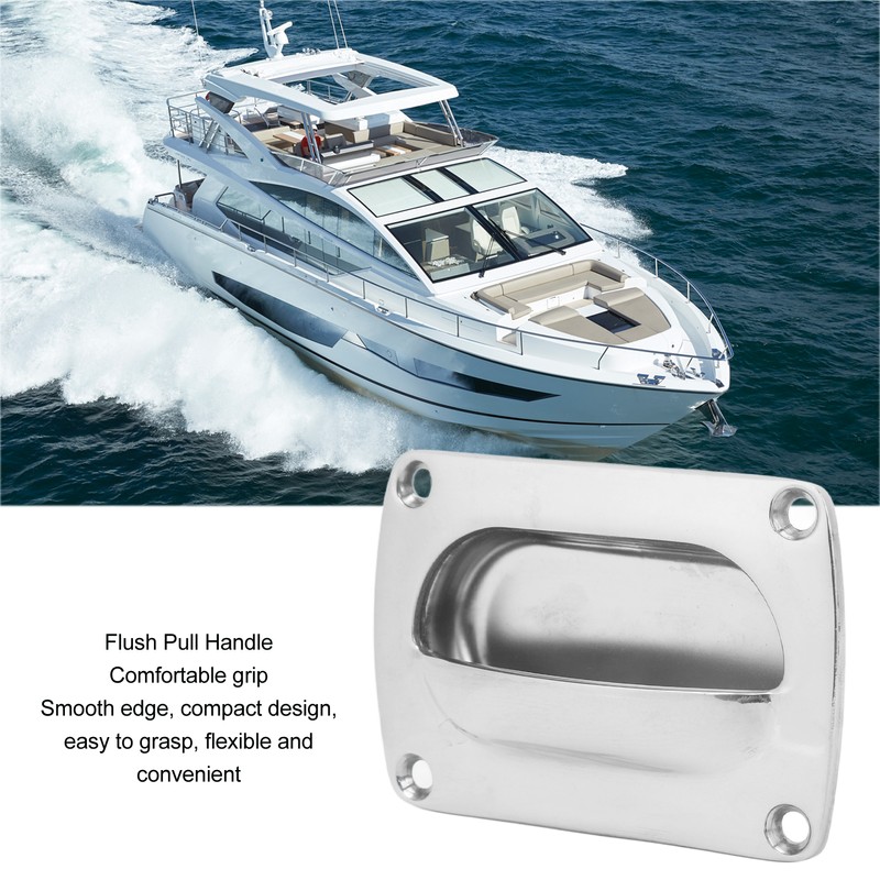Flush Pull Handle Marine Grade Stainless Steel Mirror Polishing Recessed
