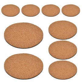 BUYGOO 10Pcs Cork Plant Mat Round Cork Plant Coasters 4/6/8 Inch DIY Corks Pad Plants Plate Pad for Gardening, Indoor and Outdoor Pots, DIY Craft Project