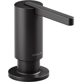 Kohler K-28293 Components Deck Mounted Soap/Lotion Dispenser with 16 oz Capacity - Matte Black